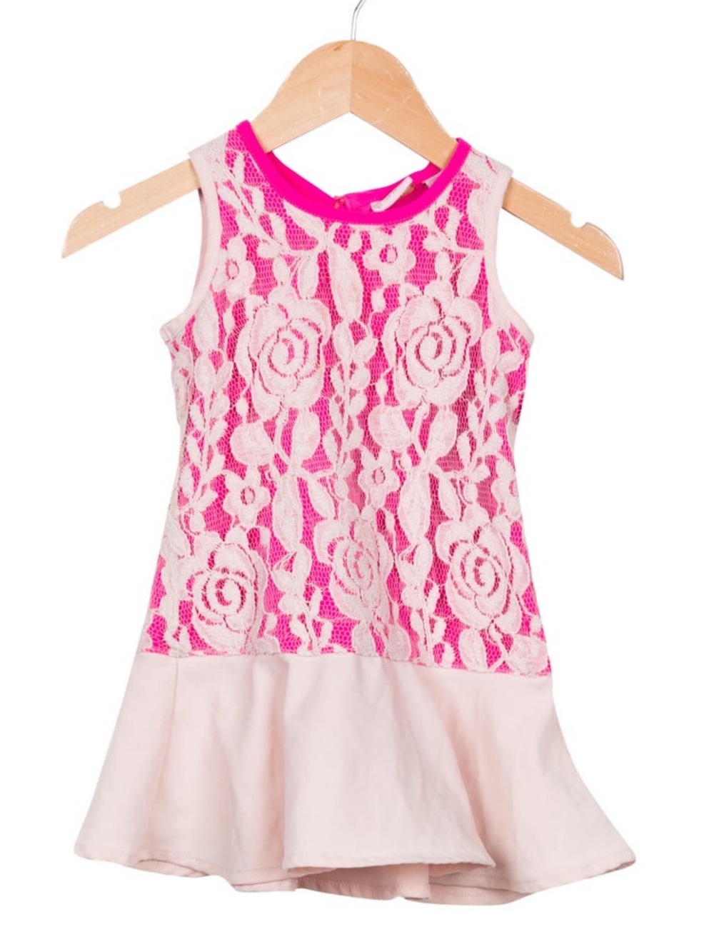 Ted Baker Pink and Cream Lace Sleeveless Dress - kids 2T